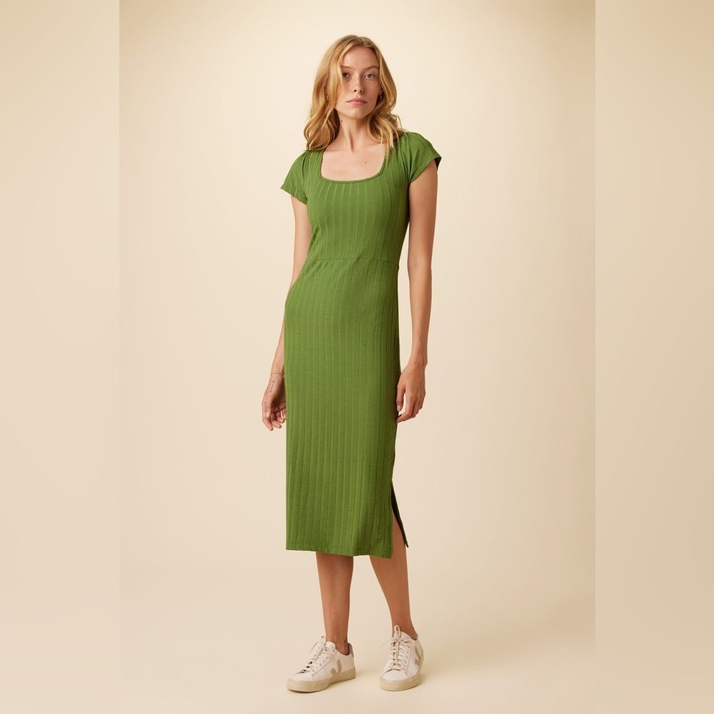 Cleo Provence Rib Dress - Green